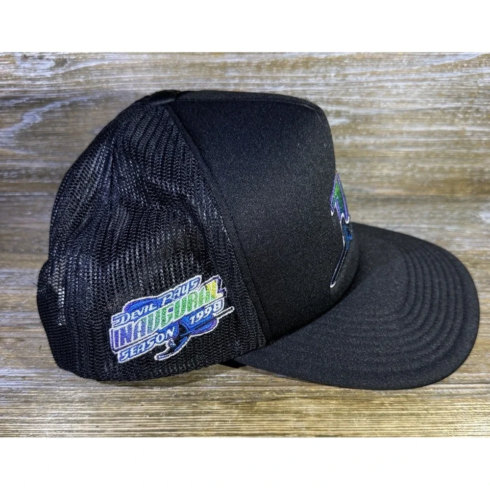 '47 Tampa Bay Devil Rays Inaugural Season SnapBack Black Baseball Trucker Hat